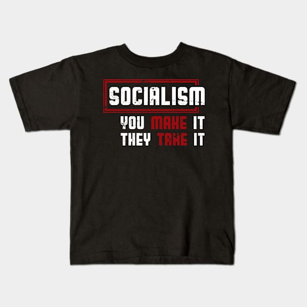 Funny Capitalist Gift USA Anti Socialism Kids T-Shirt by shirtsyoulike